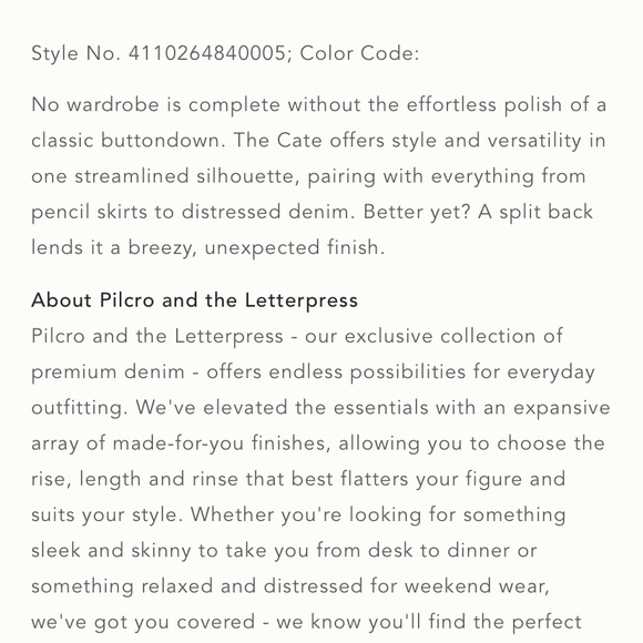 Anthropologie Pilcro The Cate Classic Denim Buttondown - Picture 7 of 11